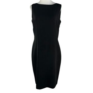 DAVID WARREN PETITE SLEEVELESS SHEATH DRESS